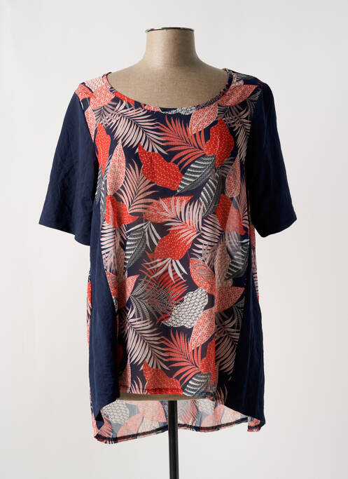 Tricou guler rotund mâneci scurte albastru G!OZE femme