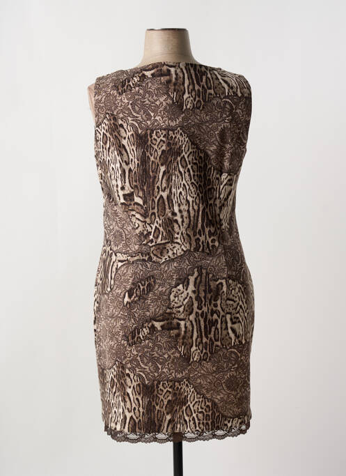 Rochie midi maro QUATRE VINGT JOURS femeie