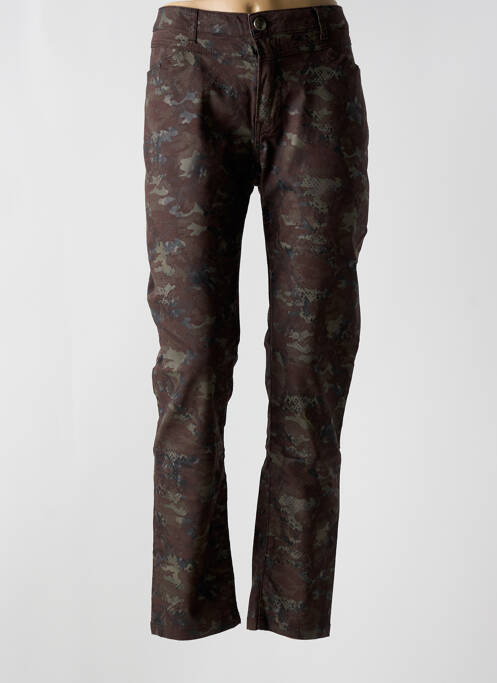 Pantalon slim maro MENSI COLLEZIONE femeie