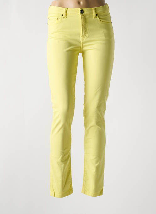 Pantalon slim galben MENSI COLLEZIONE femeie