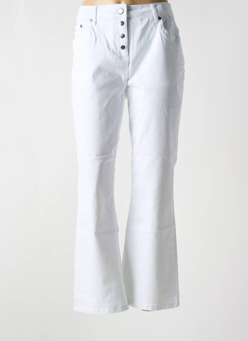 Pantalon evazat elasticitate mărime normală alb ZHENZI femme