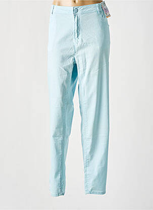 Pantalon slim albastru QUATRE VINGT JOURS femeie