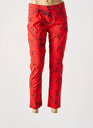 Pantalon 7/8 elasticitate roșu MENSI COLLEZIONE femeie