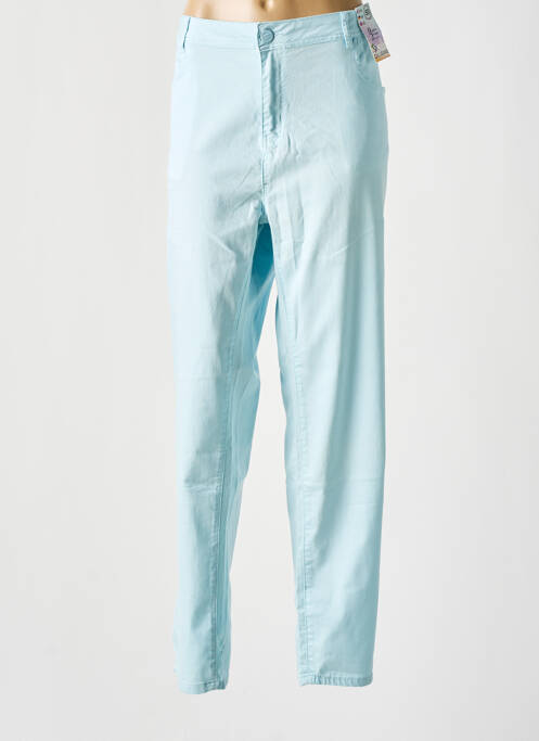 Pantalon slim albastru QUATRE VINGT JOURS femeie
