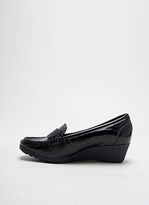 Mocasini efect șifonat toc de 4 la 6 cm negru ARA femeie