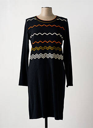 Rochie pulover croială cambrată mâneci lungi negru TELMAIL femeie