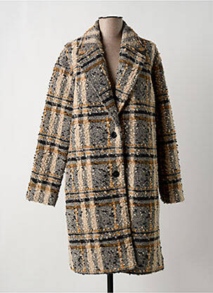 Palton lung bej LA FEE MARABOUTEE femeie