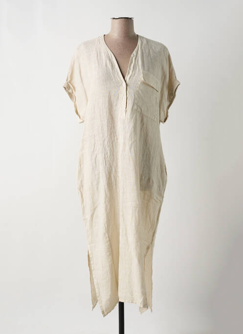 Rochie midi bej O'MER femeie