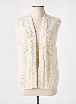 Vestă fără mâneci bej SIGNE NATURE femeie