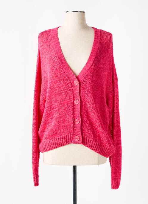 Vestă cu mâneci lungi roz SIGNE NATURE femeie