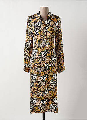 Rochie midi maro LA FÉE ATELIER BY LA FÉE MARABOUTÉE femeie