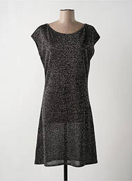 Rochie pulover guler rotund mâneci scurte negru SARAH PACINI femme