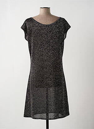 Rochie pulover guler rotund mâneci scurte negru SARAH PACINI femeie