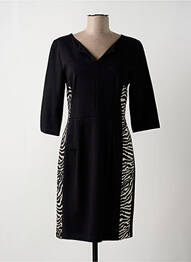 Rochie midi mâneci 3/4 mâneci 3/4 negru ELEONORA AMADEI femme