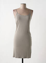 Rochie midi guler rotund bretele subțiri gri SARAH PACINI femme