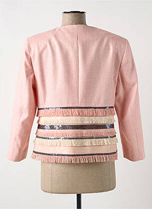 Jachete elegante guler rotund roz CRISTINA BARROS femeie