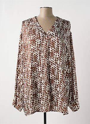 Tunică mâneci lungi maro MANILA GRACE femeie