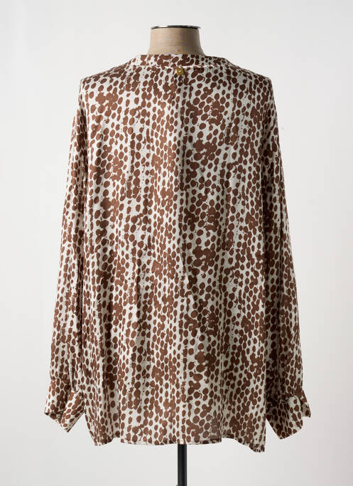 Tunică mâneci lungi maro MANILA GRACE femeie