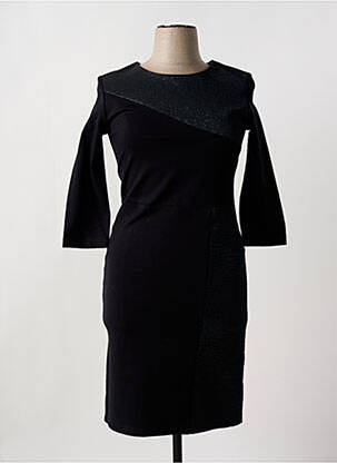 Rochie midi mâneci 3/4 mâneci 3/4 negru ELEONORA AMADEI femeie