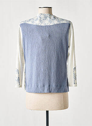 Jachete casual guler rotund albastru POUPEE CHIC femeie
