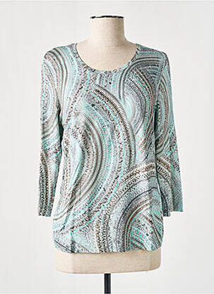 Tricou mâneci 3/4 mâneci 3/4 albastru BASLER femeie