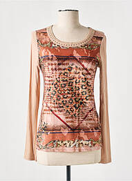 Tricou mâneci lungi mâneci lungi maro LESLIE femme