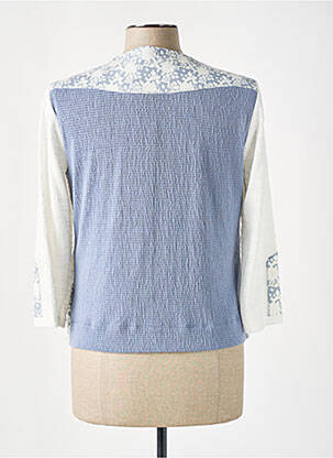 Jachete casual guler rotund albastru POUPEE CHIC femeie