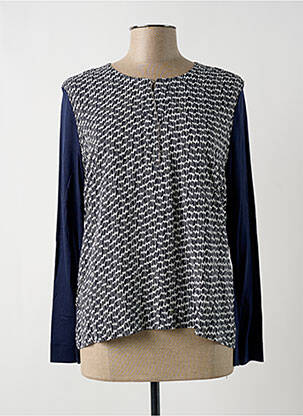 Tricou mâneci lungi mâneci lungi albastru PURE BY LUCIA femeie