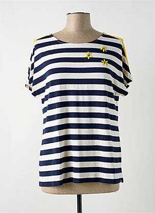 Tricou elasticitate mâneci scurte albastru PAUPORTÉ femeie