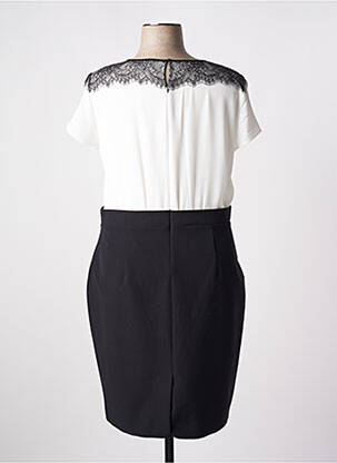 Rochie midi țesătură crep mâneci scurte negru COMMA, femeie