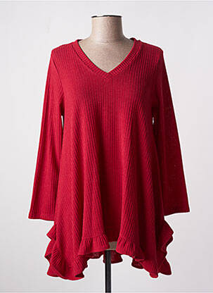 Pulover roșu POUPEE CHIC femeie