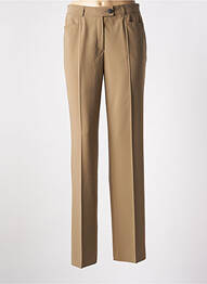 Pantalon drept țesătură crep talie înaltă maro BASLER femme