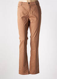 Pantalon slim țesătură poplin mărime normală maro BRUNO SAINT HILAIRE femme