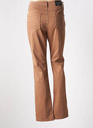 Pantalon slim țesătură poplin mărime normală maro BRUNO SAINT HILAIRE femeie