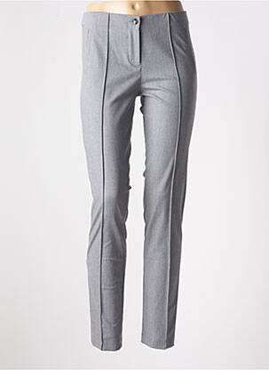 Pantalon slim talie înaltă talie înaltă gri BRUNO SAINT HILAIRE femeie