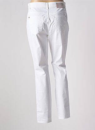Pantalon slim țesătură poplin mărime normală alb ROSNER femeie
