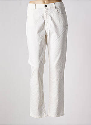 Pantalon slim bej BRUNO SAINT HILAIRE femeie