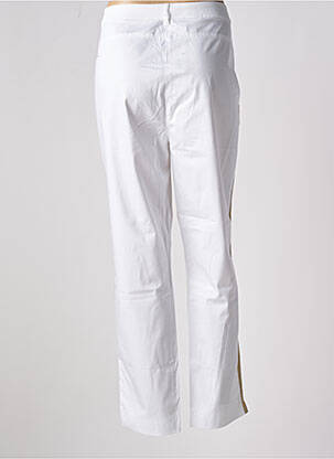Pantalon slim țesătură poplin mărime normală alb FABER femeie
