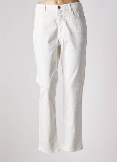 Pantalon slim bej BRUNO SAINT HILAIRE femeie