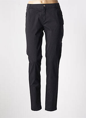 Pantalon slim țesătură poplin mărime normală negru AKELA KEY femeie