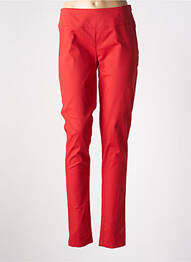 Pantalon slim țesătură poplin mărime normală roșu SARAH PACINI femme