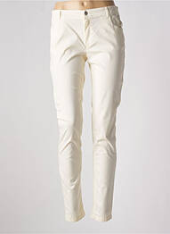 Pantalon slim țesătură poplin mărime normală bej AKELA KEY femme