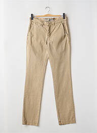 Pantalon chino țesătură poplin mărime normală bej REDSOUL homme