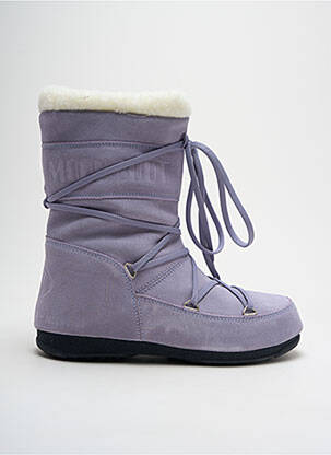 Botine/ghete umplută toc plat până la 3 cm violet MOON BOOT femeie