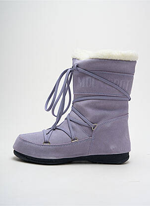 Botine/ghete umplută toc plat până la 3 cm violet MOON BOOT femeie