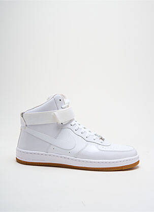 Adidași material neted toc plat până la 3 cm alb NIKE femeie