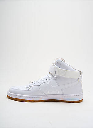 Adidași material neted toc plat până la 3 cm alb NIKE femeie