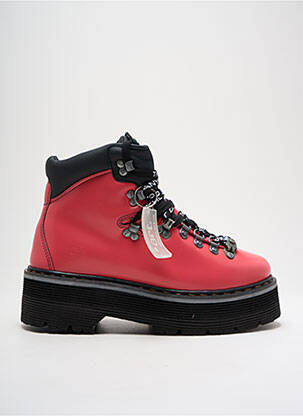 Botine/ghete material neted toc de 4 la 6 cm roz ART femeie