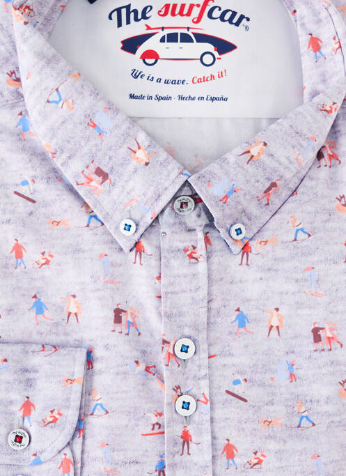 Cămașă cu mâneci lungi violet THE SURFCAR bărbat