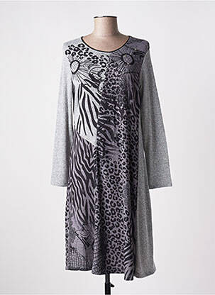 Rochie midi gri KALISSON femeie